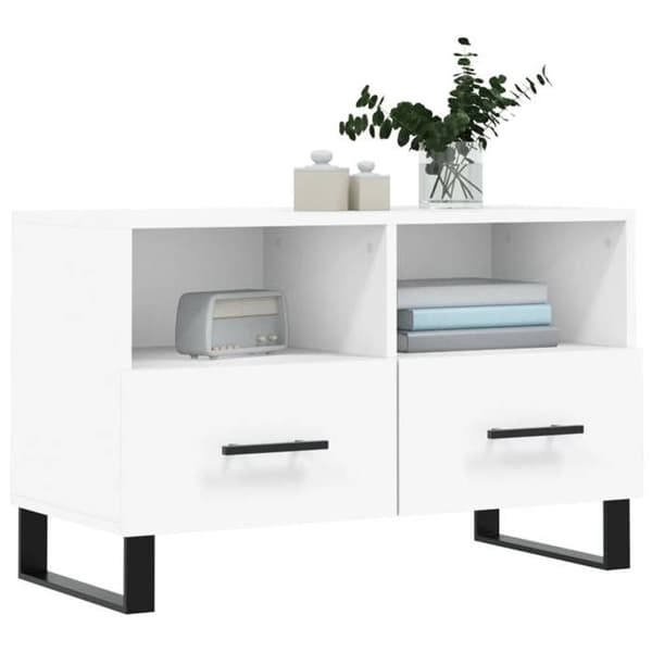 Maison Exclusive - TV-möbel Vit 80x36x50 cm Ingenjörsträ