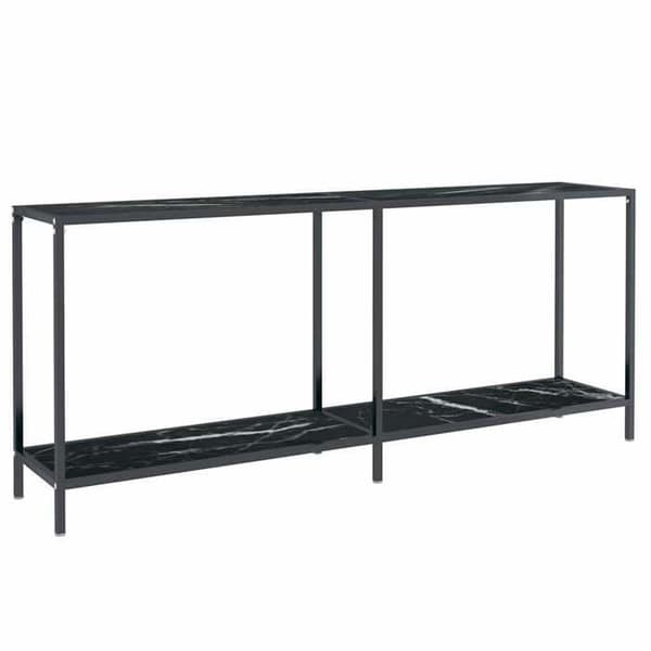 Maison Exclusive - Konsolbord Sort 180x35x75,5 cm Tempereret glas