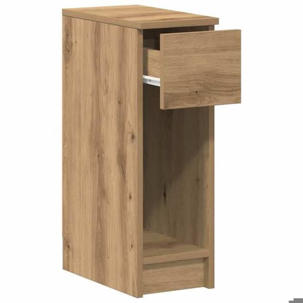 Maison Exclusive - Natborde med skuffe 2 stk. egetræ håndlavet 20x36x60 cm