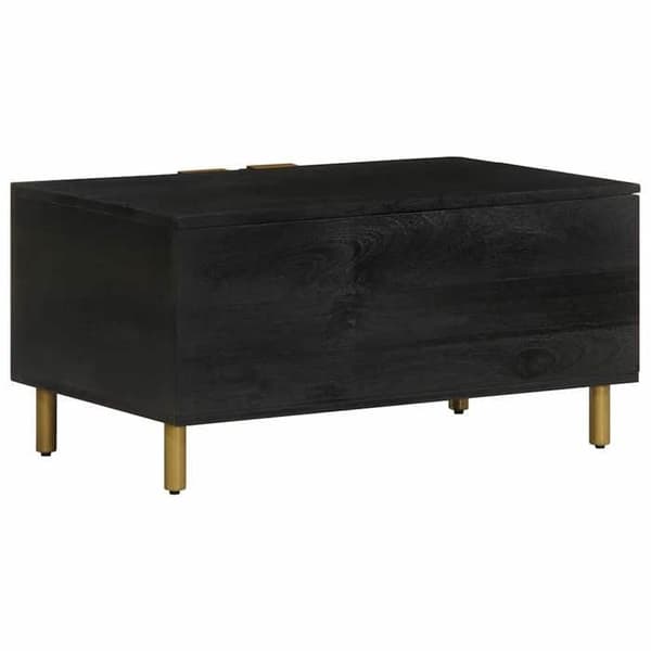 Maison Exclusive - Sort sofabord 80x50x40 cm Ingeniørtræ