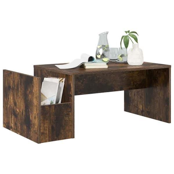 Bord - EKSKLUSIV HUS - Rektangulær - Røget eg - 90x45x35 cm - Ingeniørtræ Rökt ek