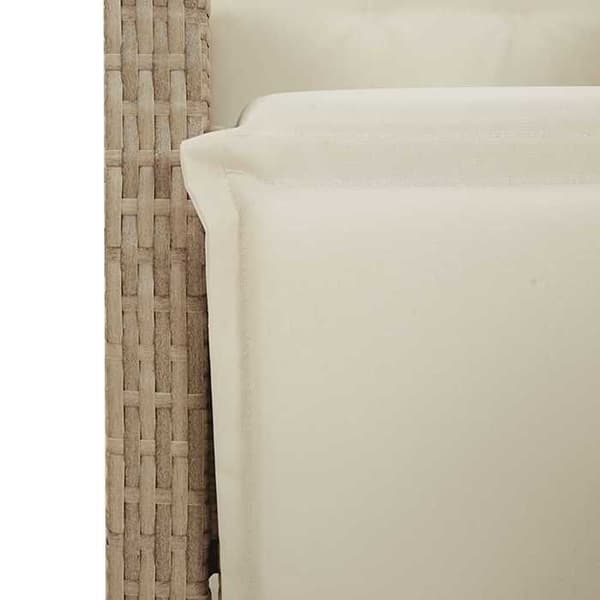 Maison Exclusive - Puutarhakalusteryhmä tyynyillä 5 kpl Beige polyrottinki