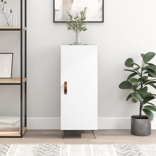 Maison Exclusive - Hvidt buffet 34,5x34x90 cm ingeniørtræ