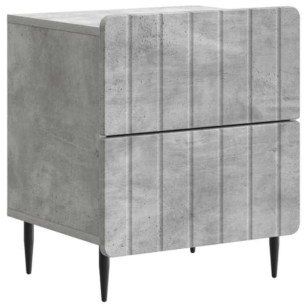 Maison Exclusive - Natbord 2 dele Grå beton 43 x 34,5 x 49,5 cm