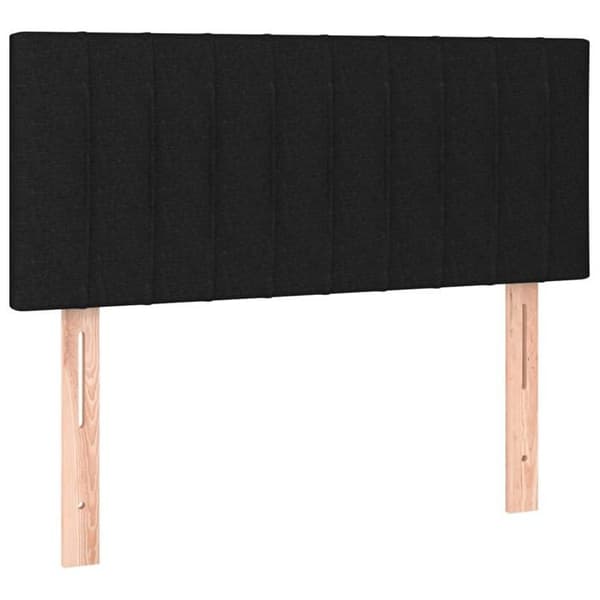 Seng med madras - Eksklusivt Hus - 90x190 cm - Justerbar hovedgærde - Sort - Holdbart stof