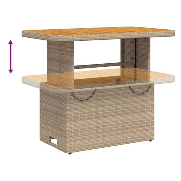 Maison Exclusive - Trädgårdsmöbler med kuddar 2 st beige flätad resin