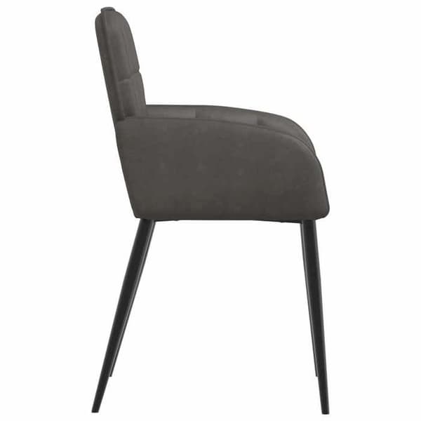 Maison Exclusive - Matstolar 2 st Syntetläder Svart