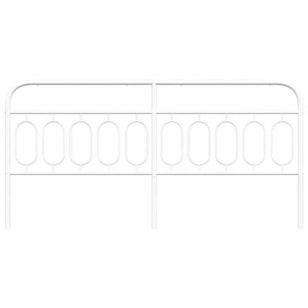 Hovedgærde - EKSKLUSIV HUS - 200 cm - Hvid metal - Klassisk stil - Robuste ben Vit