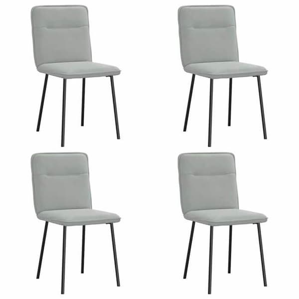 Maison Exclusive - Matstolar set om 4 Ljusgrå Sammet