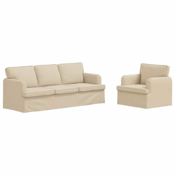 Maison Exclusive - 2-delars soffgrupp i crème tyg