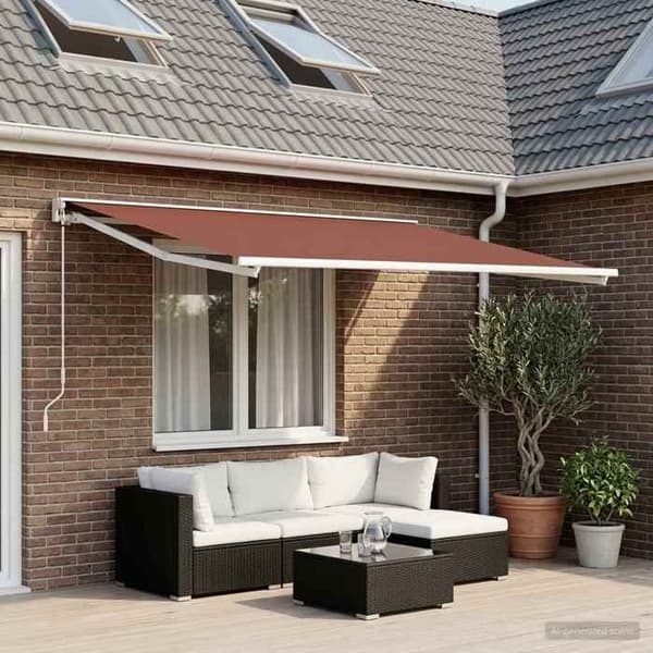 Maison Exclusive - Ersättningsduk för markis Brun 400 x 200 cm Polyester