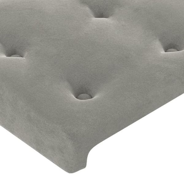 Maison Exclusive - LED-päätyharso Vaaleanharmaa 80x5x78/88 cm Sametti ljusgrått