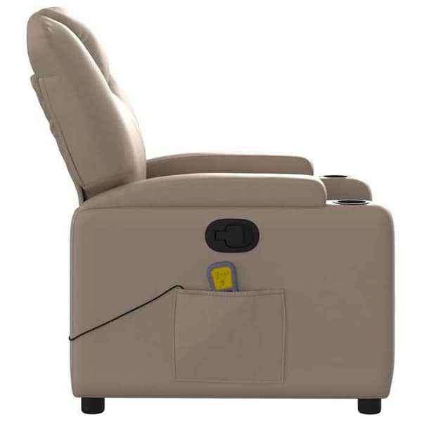 Maison Exclusive - Lænestol med massagefunktion Cappuccino Kunstlæder