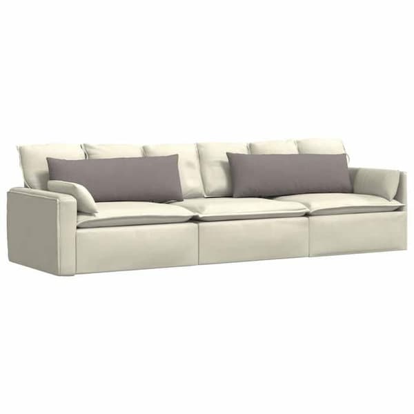 Sofa puder - EKSKLUSIV HUS - 120 x 40 cm (sæt 2) - Taupe - Lynlås betræk - Polyester fyld Mol