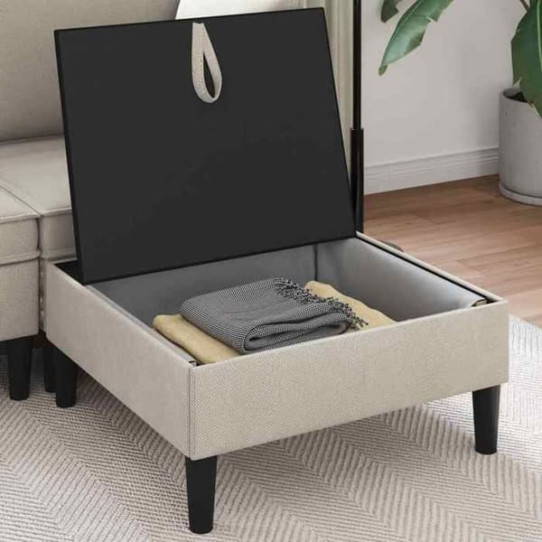 Maison Exclusive - Puff med Opbevaring Havre Velour