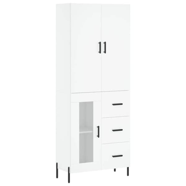 Maison Exclusive - Buffé hög Vit 69,5x34x180 cm Ingenjörsträ