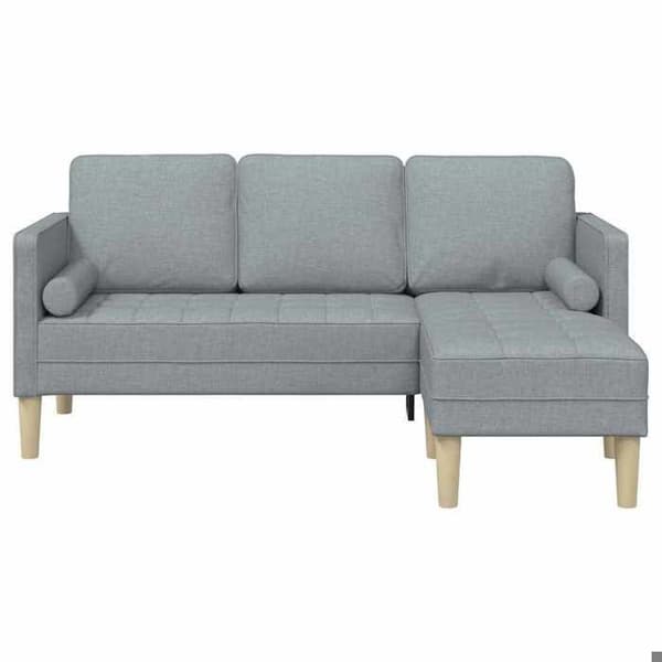 Soffgrupp - EXKLUSIV HEM - Modulär - Ljusgrå - Andningsbar polyester - Träram Ljusgrått