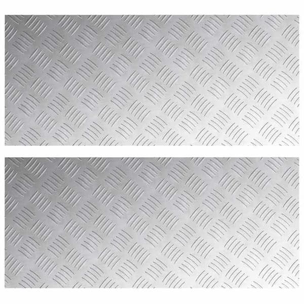 Maison Exclusive - Nez de marche 2 pc 90 x 40 cm Silver Aluminium Rektangulär Silverfärgad (aluminium)