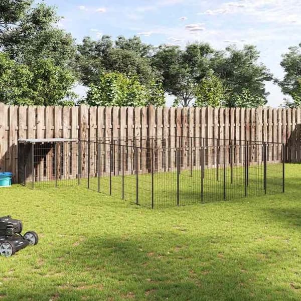 Maison Exclusive - Chenil Noir 15,73 m² Stål