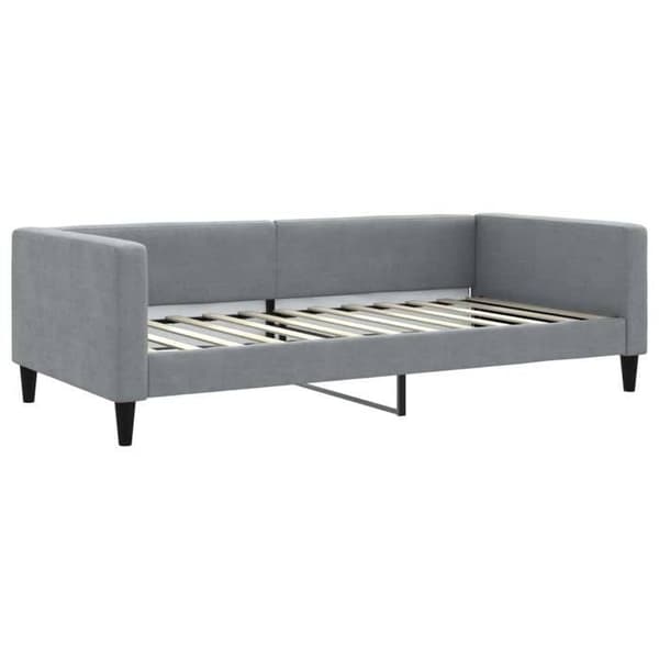 Maison Exclusive - Dagbädd med utdragssäng och ljusgrå madrass 100x200 cm tyg Ljusgrått