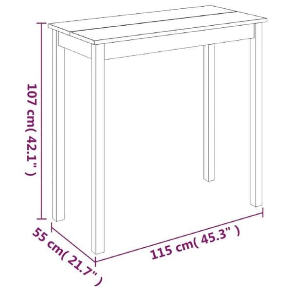 Maison Exclusive - Barbord MDF sort 115x55x107 cm