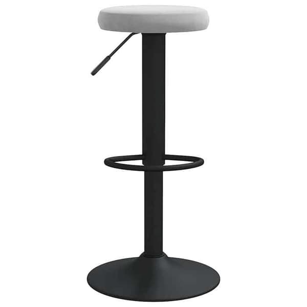 Maison Exclusive - Barstolar set om 2 ljusgrå sammet
