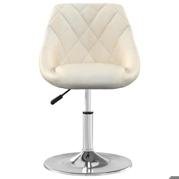 Maison Exclusive - Snurrstolar för matplats, set om 2, Creme Sammet