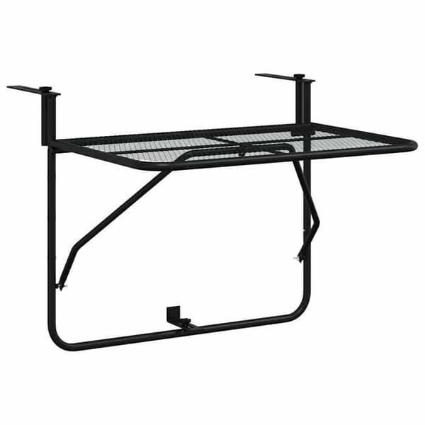 Maison Exclusive - Balkonbord Sort 60x40 cm Stål Svart