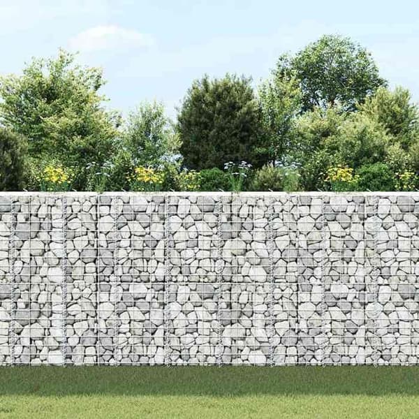 Maison Exclusive - Högsängar i gabion 3 st 30x30x100 cm Järn silver-