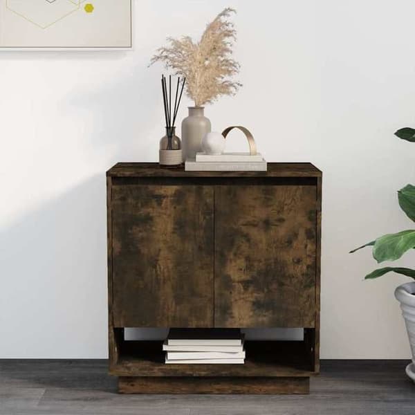 Maison Exclusive - Buffet Røget Eg 70x41x75 cm Ingeniørtræ
