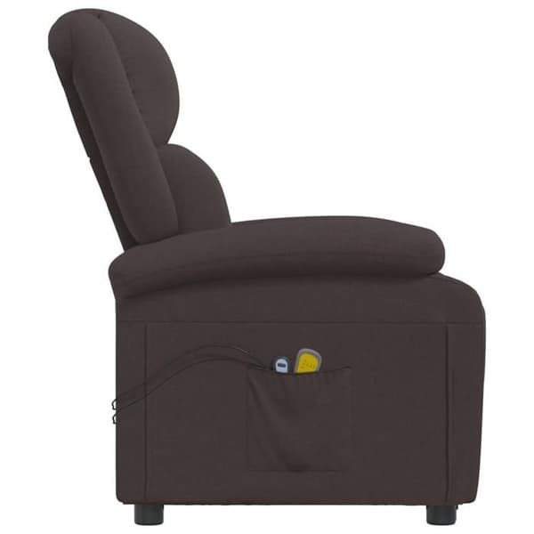 Maison Exclusive - Mørkebrun elektrisk massage stol i stof