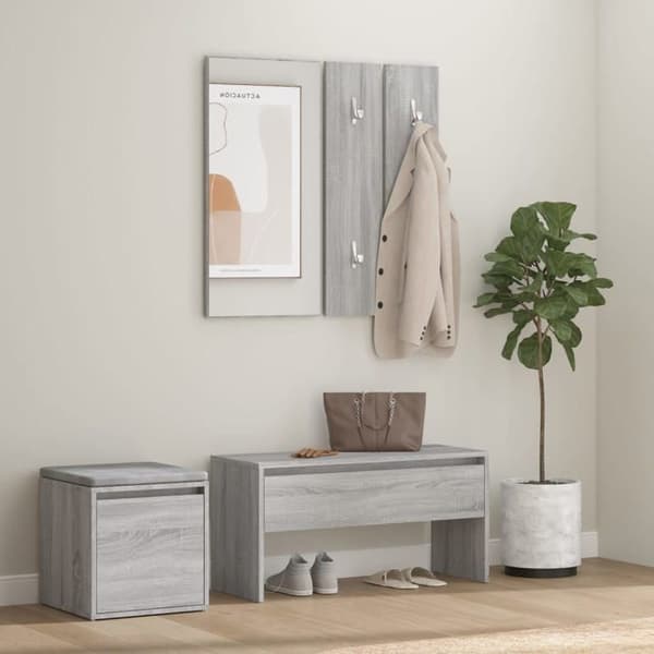 Maison Exclusive - Hallmöbelset Sonoma grå Ingenjörsträ