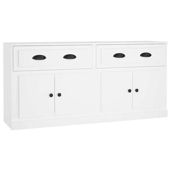 Buffé - Maison Exclusive - Set om 2 - Vit - Ingenjörsträ 70 x 35,5 x 67,5 cm