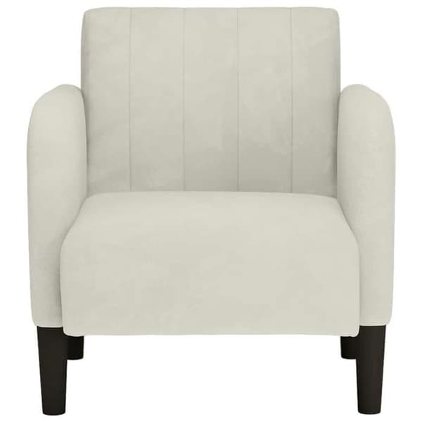 Maison Exclusive - Fåtölj med armstöd i krämfärgad sammet 54 cm Grädde