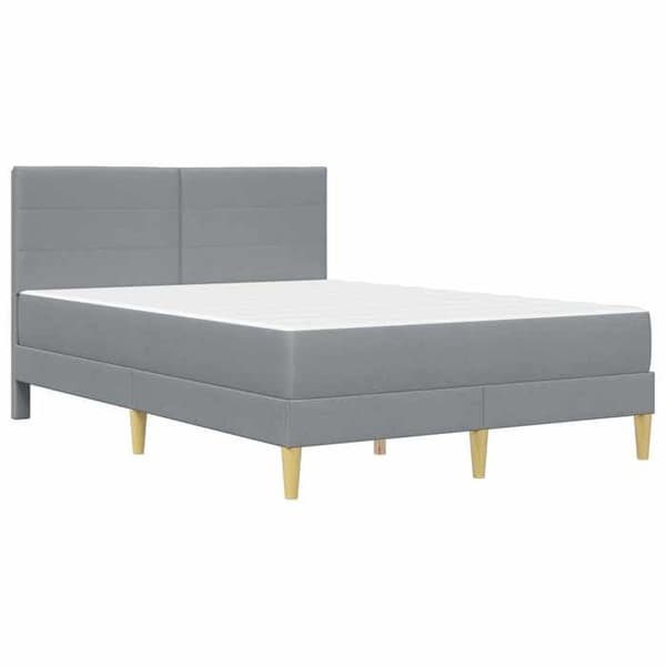 Sengestel - EKSKLUSIV HUS - 140 x 190 cm - Lys grå - Robust krydsfiner - Inkluderet lamelbund Ljusgrått