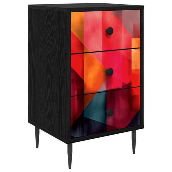 Maison Exclusive - HEESCH natbord i sort eg 36 x 33 x 61 cm