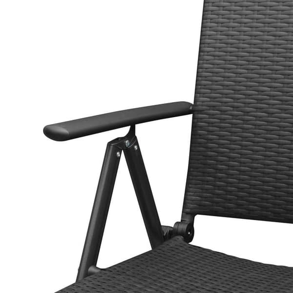 Maison Exclusive - Trädgårdsset 7 delar Svart Flätad Resin