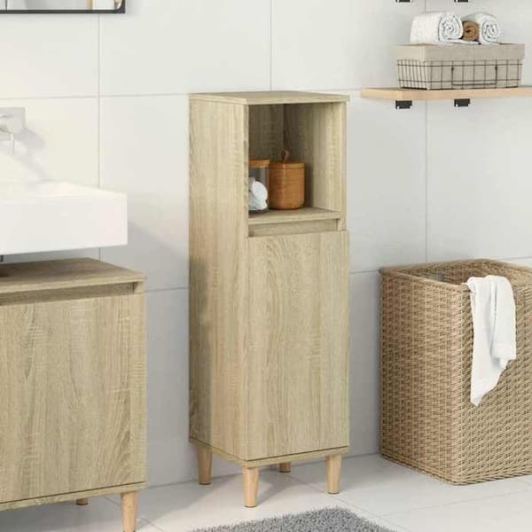 Maison Exclusive - Badrumsskåp ek sonoma 30x30x100 cm