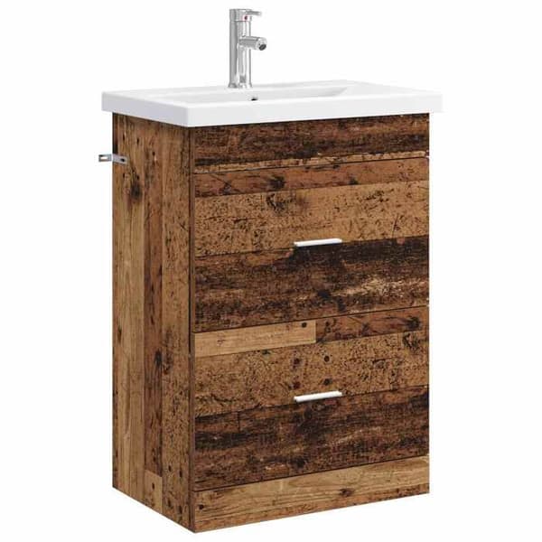Maison Exclusive - Badeværelsesmøbel sæt i gammelt træ