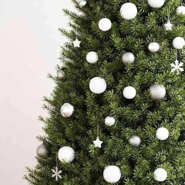 Maison Exclusive - Set med 111 stycken julkulor i vit och grå polystyren vitt och grått