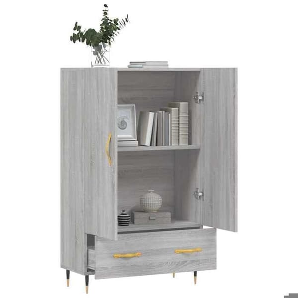 Maison Exclusive - Buffé hög sonoma grå 69,5x31x115 cm ingenjörsträ
