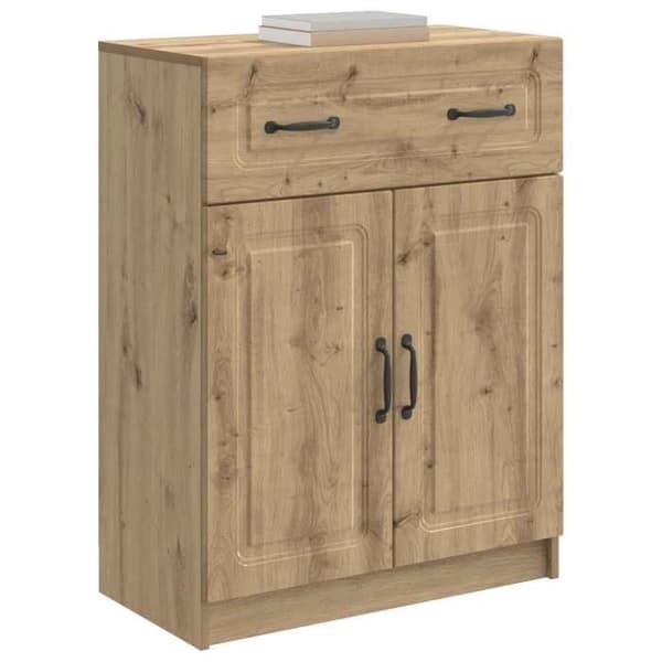 Maison Exclusive - Buffet i håndlavet egetræ 66 x 34,5 x 87 cm Ingeniørtræ