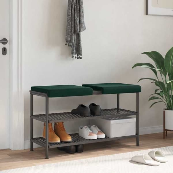 Maison Exclusive - Bänkdyna 2 st Sammet Mörkgrön Djup 35 cm
