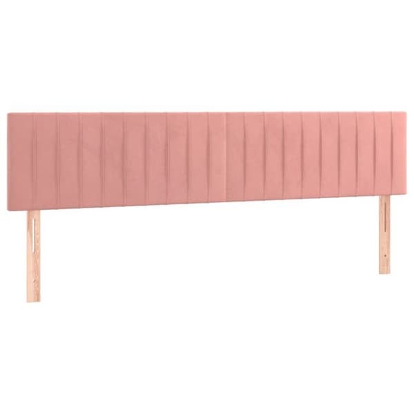 Maison Exclusive - LED-päätyruutu Vaaleanpunainen 180x5x78/88 cm Sametti rosa