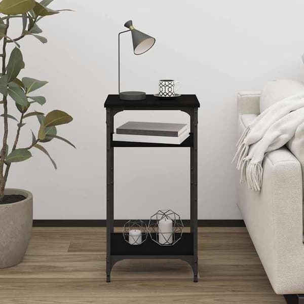 Maison Exclusive - Sort sidebord 40x30x75 cm Ingeniørtræ Svart