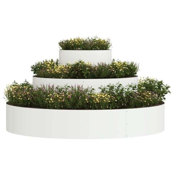 Maison Exclusive - Trädgårdskrukor Vit 120 x 120 x 20 cm