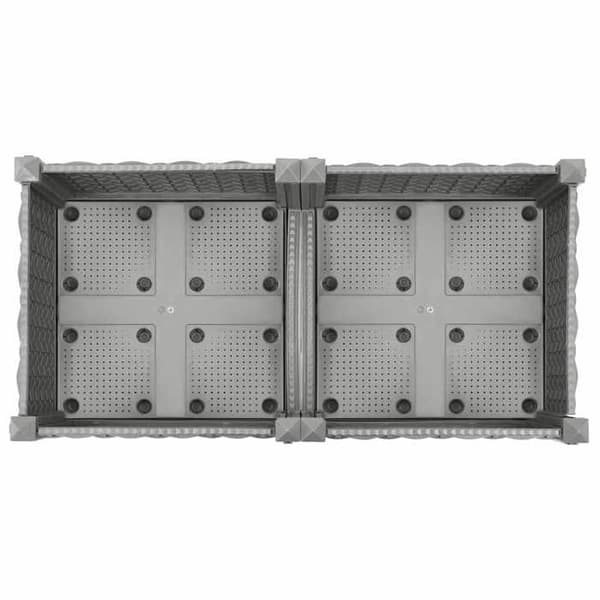 Maison Exclusive - Hævet seng 80x40x71 cm Polypropylen ljusgrått