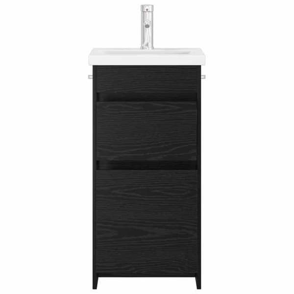Maison Exclusive - Badeværelsesmøbel med vask, Sort eg 42 x 40 x 84,5 cm