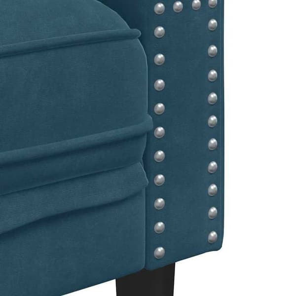 Maison Exclusive - Chesterfield sofa sæt med 2 stk. blå velour puder
