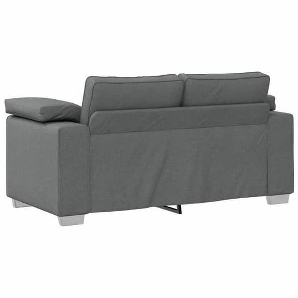 Soffa - MAISON EXCLUSIVE - Maison Exclusive - 2 platser - Mörkgrå tyg - Metallstruktur Mörkgrå